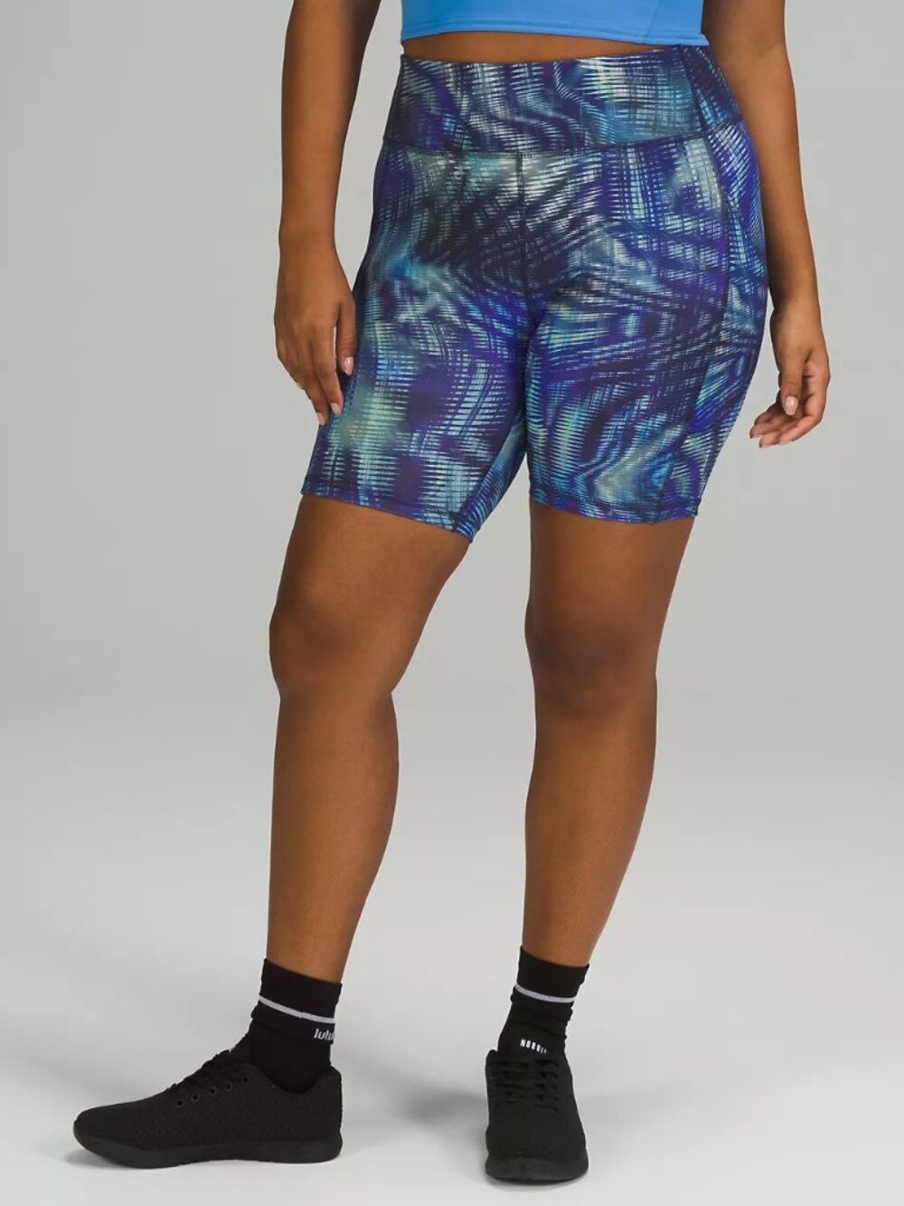 Lululemon Invigorate High-Rise Short 8" Shapeshifter Flux Blue Multi 16